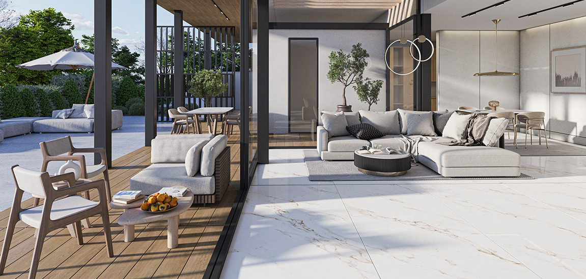 Porcelain Tile | Porcelain Slab | Multiple Sizes | Wall and Floor | White Color | Calacatta Gold | Aximer Stoneware Dubai UAE