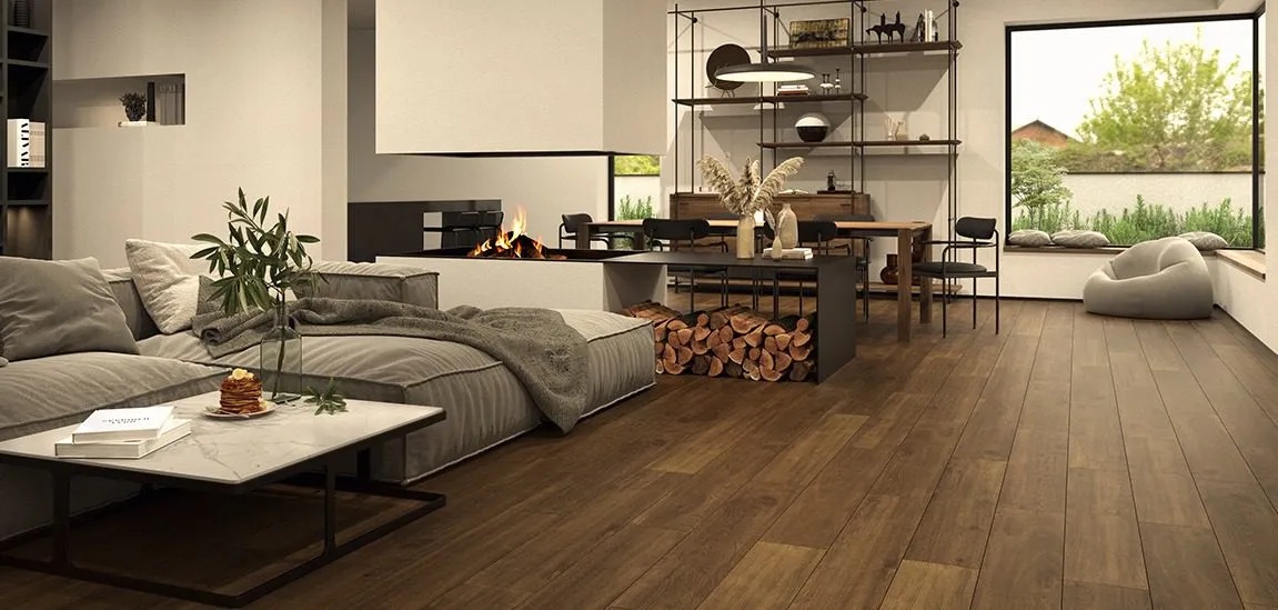 Aximer Flooring Porcelain Slab - Maxiwood Chocolate