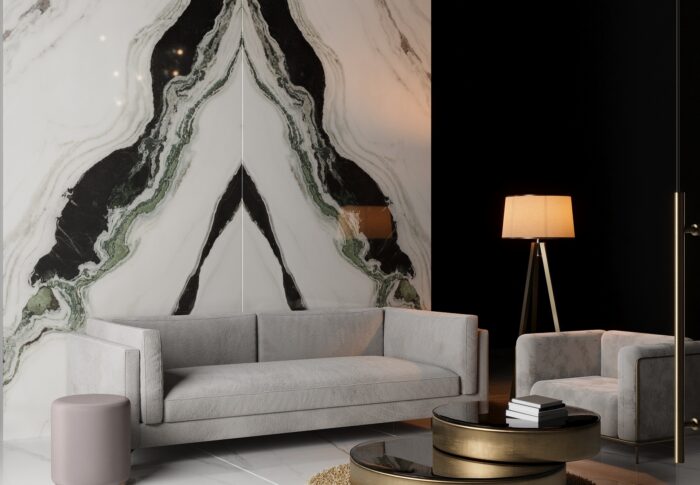 Panda Bookmatch | Porcelain Slabs | Aximer Stoneware UAE