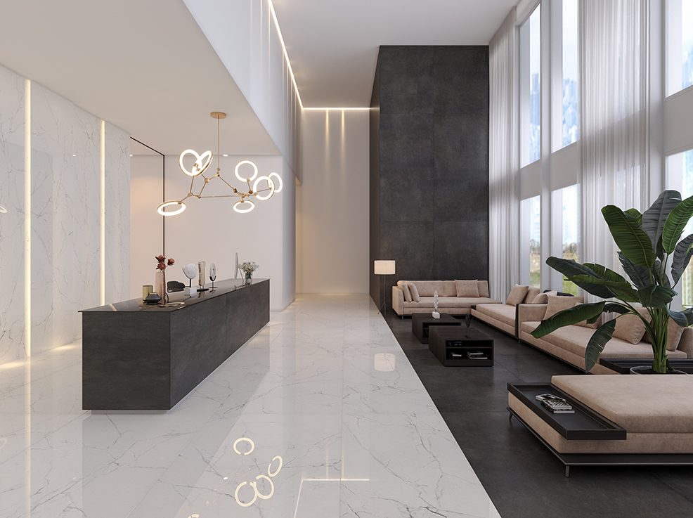 Calacatta Silva, Porcelain Slab, Marble-look, Aximer Stoneware
