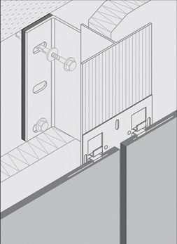 Invisible Mechanical Fixing System (With grooves in the ceramic tiles)