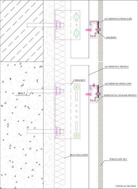 Invisible mechanical fixing system details 1