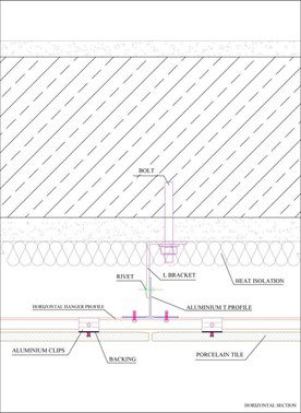 Invisible mechanical fixing system details 2