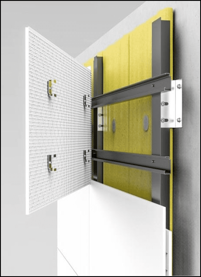 Invisible mechanical fixing system with anchor stages 7