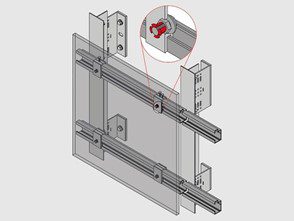 Invisible mechanical fixing system with anchors 2