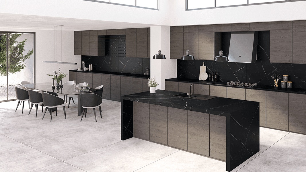 Nero Marquina, Ceramic Porcelain Slab Product for Kitchen Walls, Floor, Countertop, Dubai, UAE