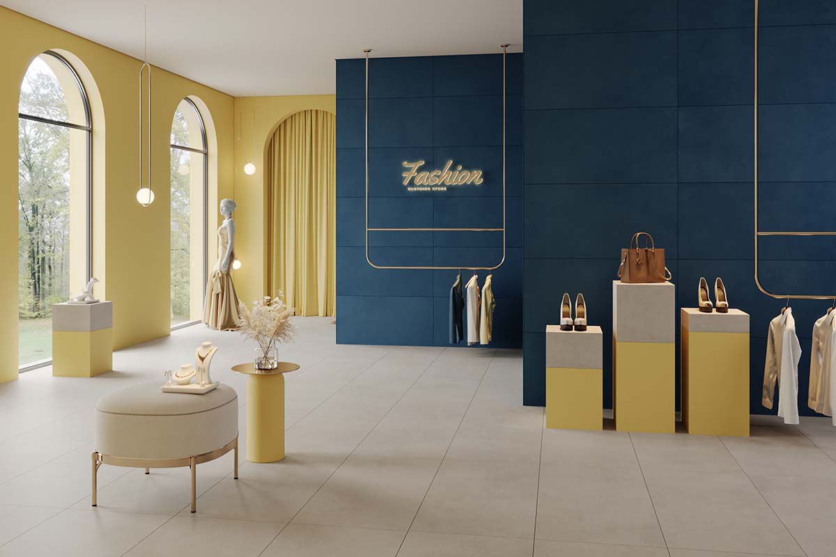 Porcelain Tile, Commercial, Floor, Natural Concrete, Aximer Stoneware, Dubai UAE