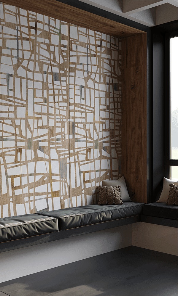 Porcelain Tile, Decorative, Accent Wall, Living Room, Maze, Aximer Stoneware, Dubai UAE