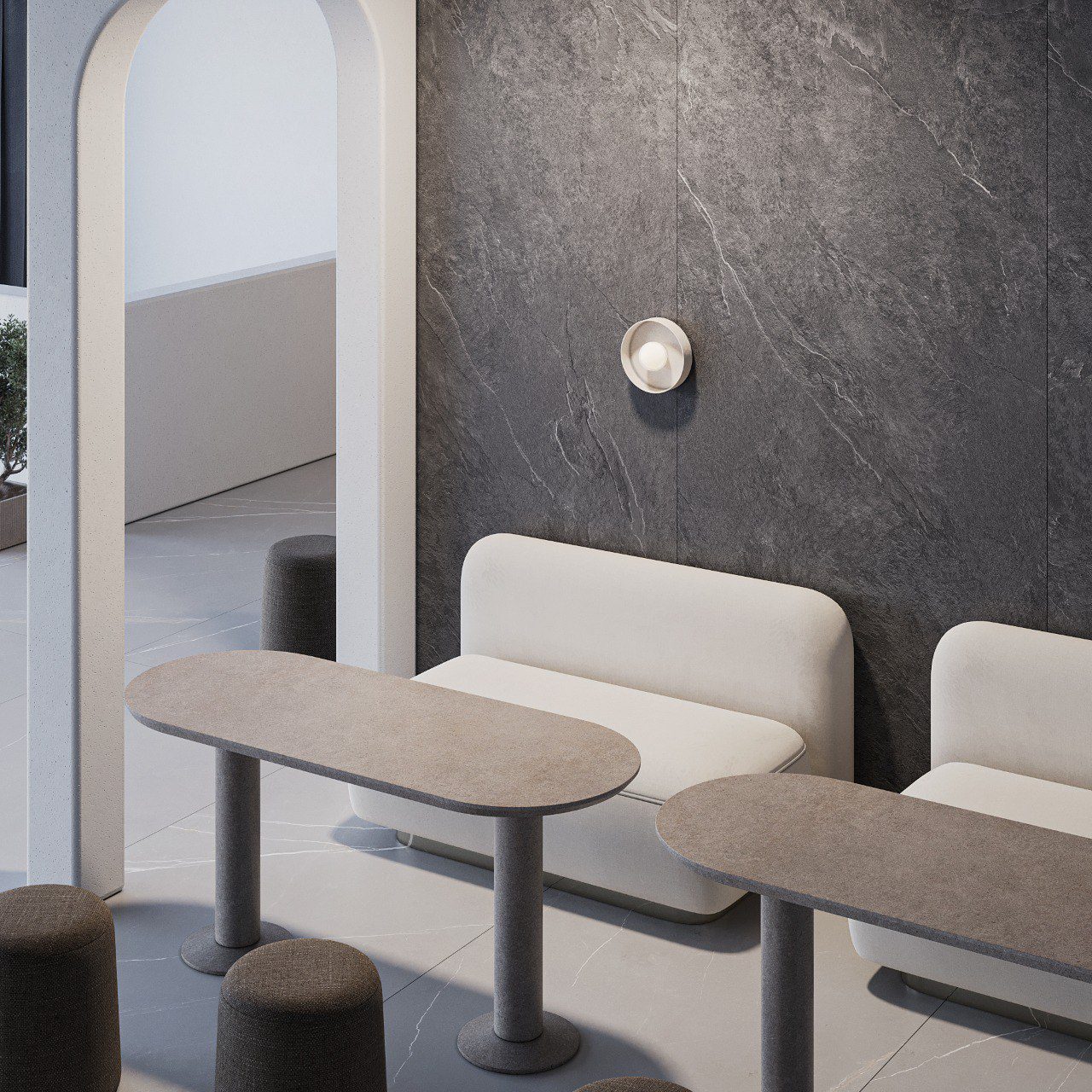 Riven Slate Dark Grey, Collection Riven, Effect Stone, Surfaces Relief, Sizes 60 x 60 Thickness 20 mm & 120 x 280 Thickness 9.5 mm